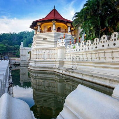Temple of the Sacred Tooth Relic at Kandy, Sri Lanka. Kandy Tour